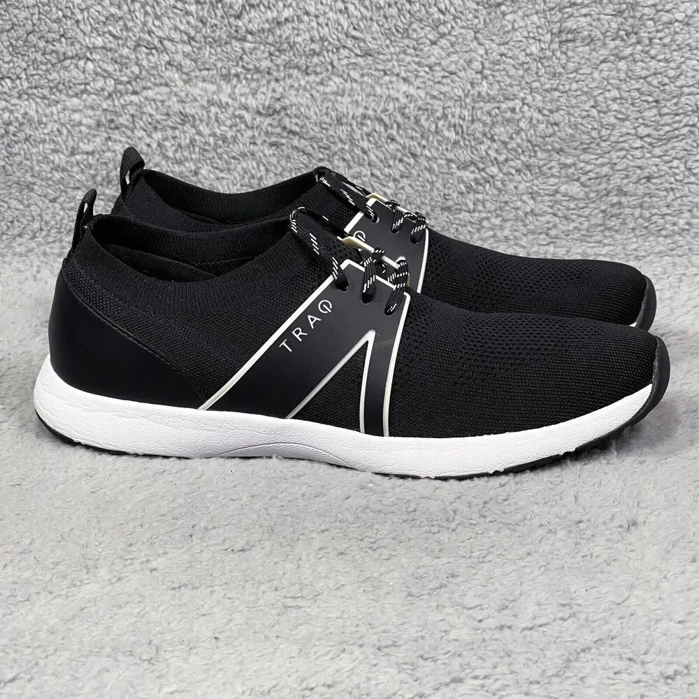 Traq By Alegria Qool Mens Size 9 Low Top‎ Sneakers Shoes Black Comfort